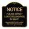 Signmission Do Not Leave Belongings in Sight Management Is Not Liable for Theft or Damage, A-DES-BG-1818-23529 A-DES-BG-1818-23529 - alternate 1